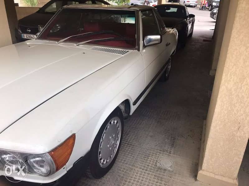 mercedes benz sl 450 year 1973 white with red interior 2