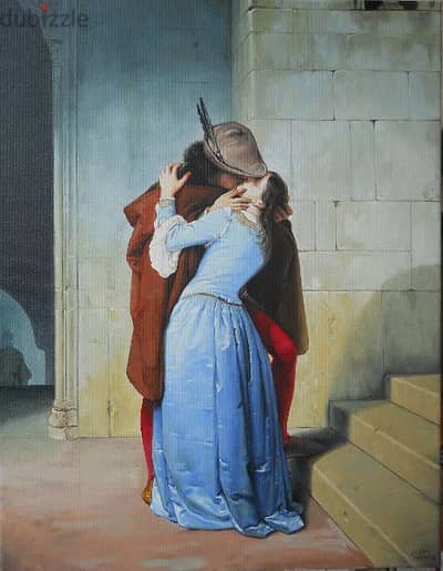 Oil painting - Hayez's Kiss