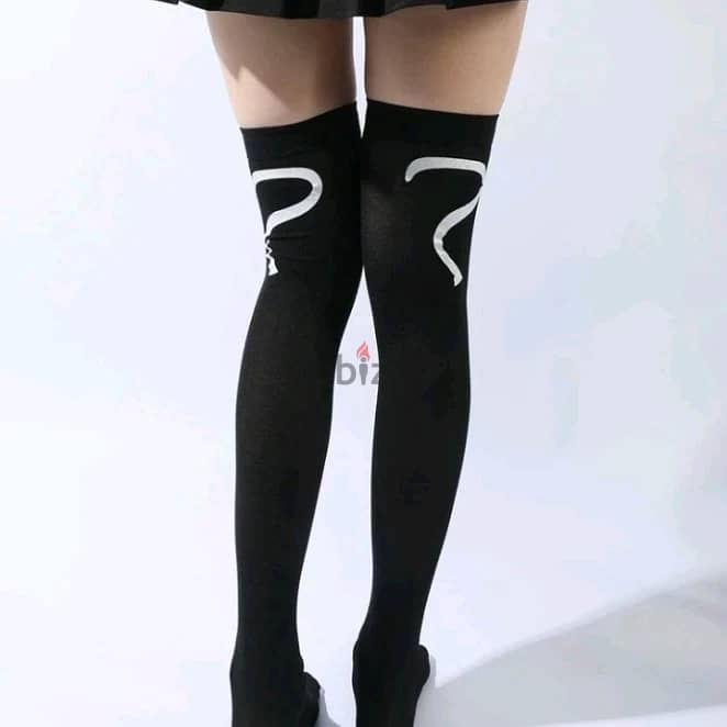 cute kitten long socks for women 1