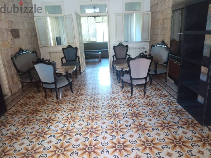 A furnished 120 m2 house with a terrace for rent in Baabdat 7