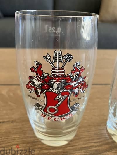 Vintage BECK'S Beer Glasses