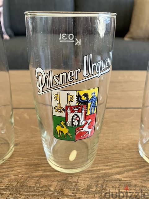 Vintage PILSNER URQUELL Beer Glasses 0