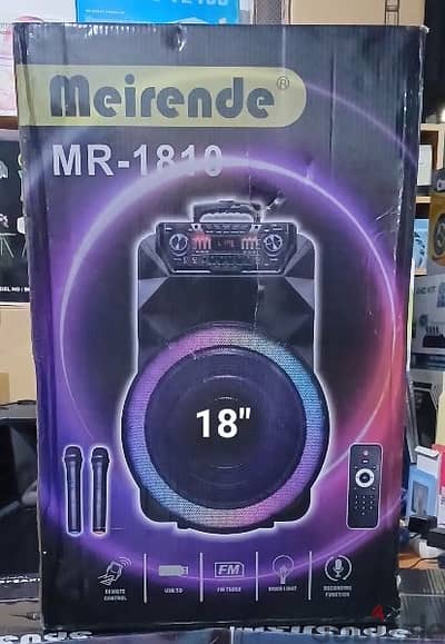 karaoke speaker 18" 3000w pmpo new in box