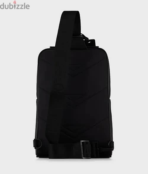 EMPORIO ARMANI - leather single-strap backpack black 7