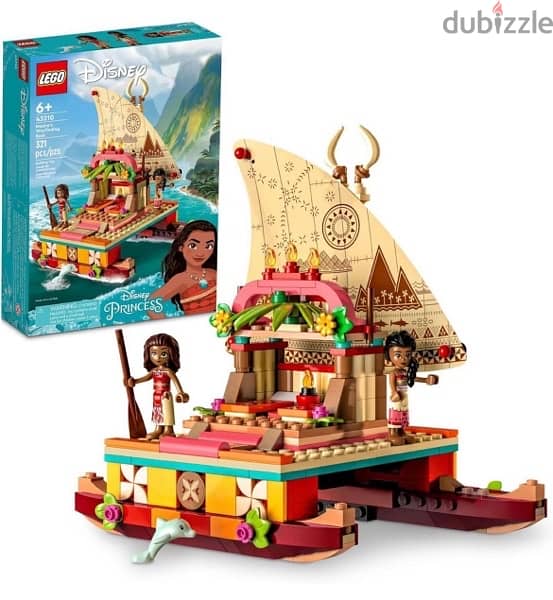 LEGO Disney Princess Moana s Wayfinding Boat Building Toy 43210