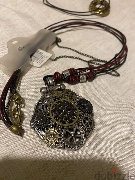 Steam punk style long necklace 0