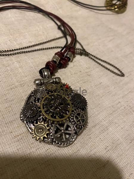 Steam punk style long necklace 1