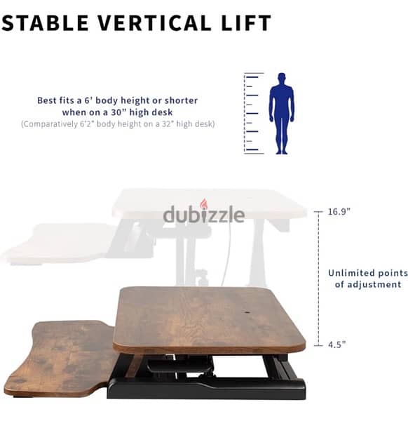 Standing Desk Converter طاولة إضافية للمكتب 3