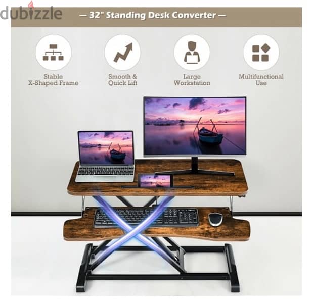 Standing Desk Converter طاولة إضافية للمكتب 11