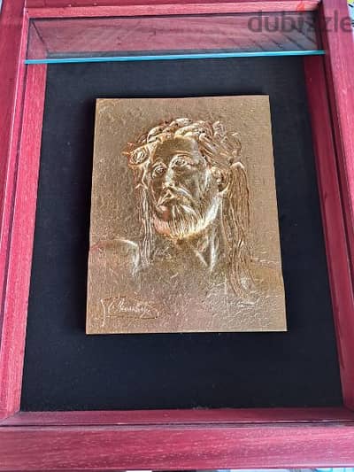 Jesus Christ RARE Bass relief sculpture