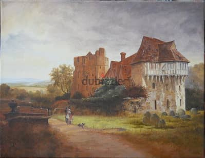 Oil painting- Stockesay castle