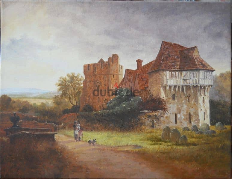 Oil painting- Stockesay castle 0