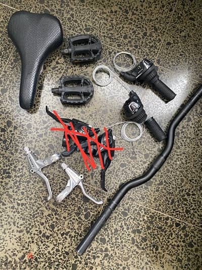 some used bicycle spare parts