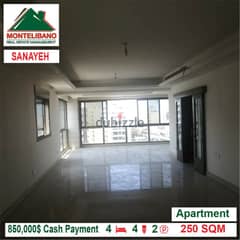 850,000$ Cash Payment!! Apartment for sale in Sanayeh!! 0