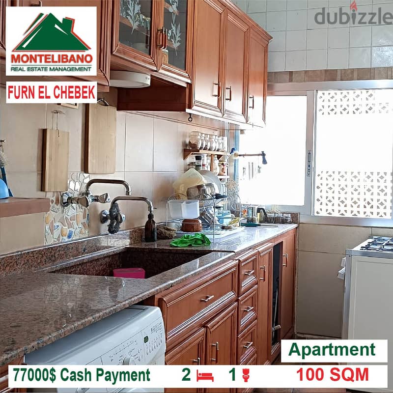 77000$ Cash Payment!! Apartment for sale in Furn El Chebek!! 2