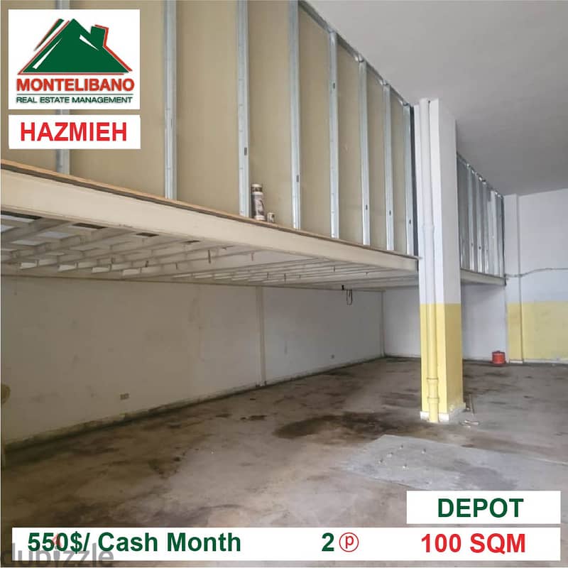 550$/Cash Month!! Depot for rent in Hazmieh!! 1