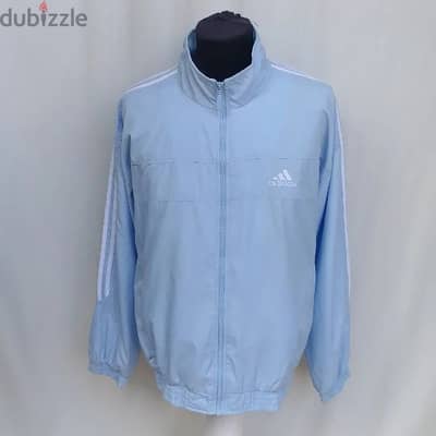 Original "Adidas" Mesh Lining Nylon Track Top Jacket Size Men Med/Lar