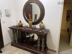 console table  with mirror