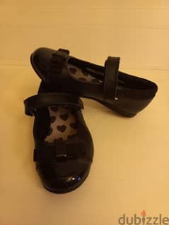 Clarcks Girl black Leather shoe