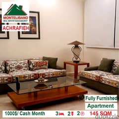 1000$/Cash Month!! Apartment for rent in Achrafieh!! 0