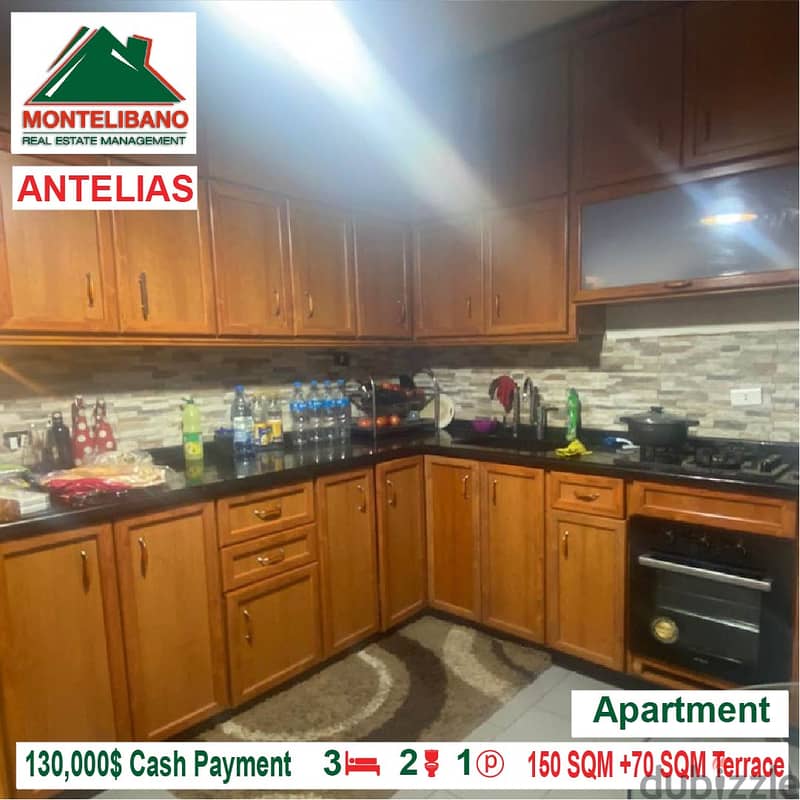 130,000$ Cash Payment!! Apartment for sale in Antelias!! 2
