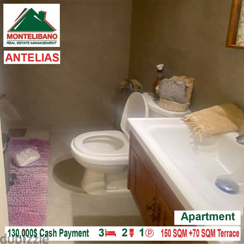 130,000$ Cash Payment!! Apartment for sale in Antelias!! 4