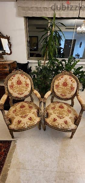Louis XVI pair of chairs 0