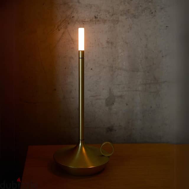 Modern Candle Table Lamp, Warm Wick, Rechargeable 8