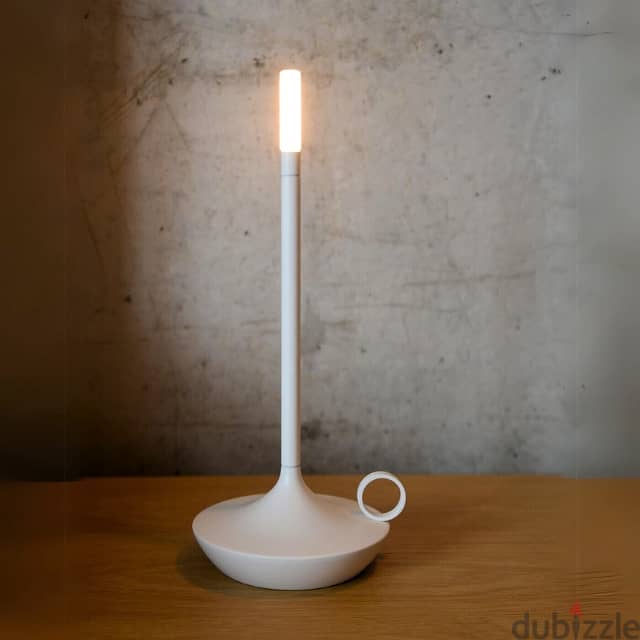 Modern Candle Table Lamp, Warm Wick, Rechargeable 7