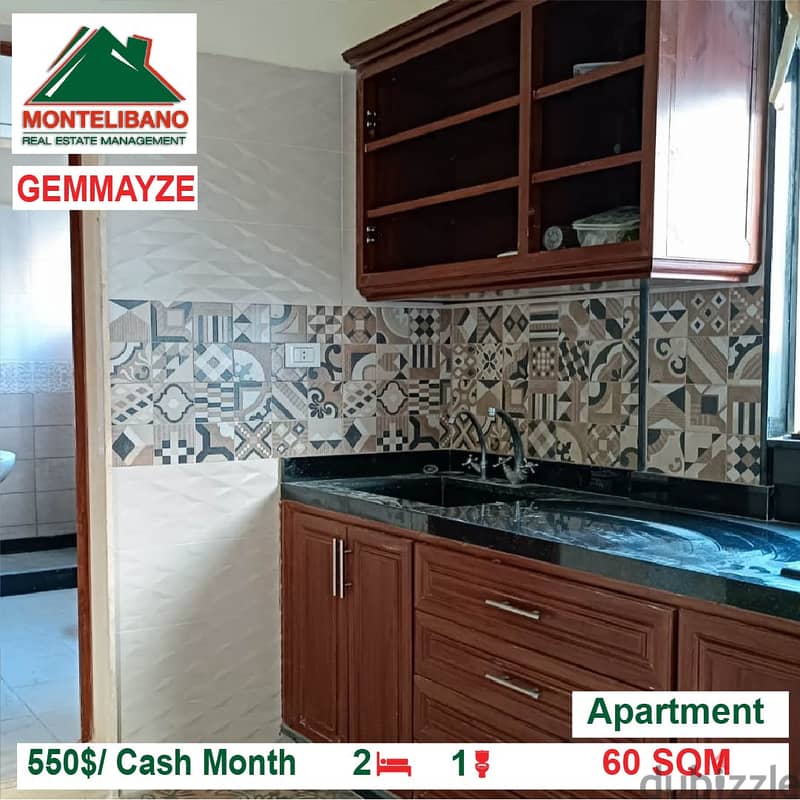 550$/Cash Month!! Apartment for rent in Gemmayze!! 2