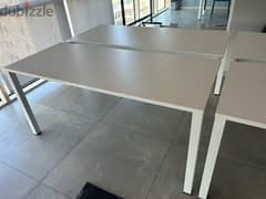 Workstation for 4 persons dim:320×140cm-white 0