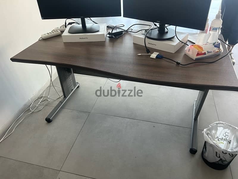 Workstation for 4 persons dim:320×140cm-white 1
