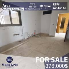 Apartment for Sale in Sahel Alma, AZ-16116, شقة للبيع في ساحل علما