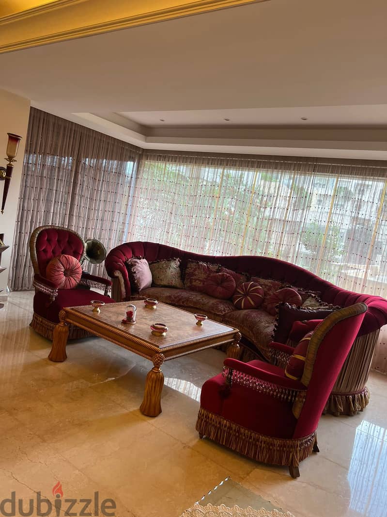 Furnished 250m2 apartment+100m2 terrace for sale in Hazmieh Martakla 2