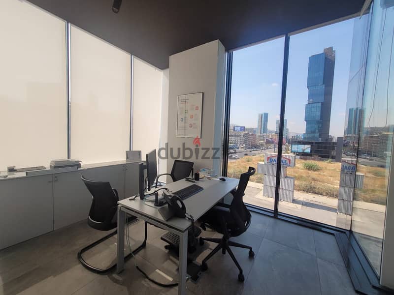 Luxurious decorated 400 m2 office for rent in Dbayeh Highway 7