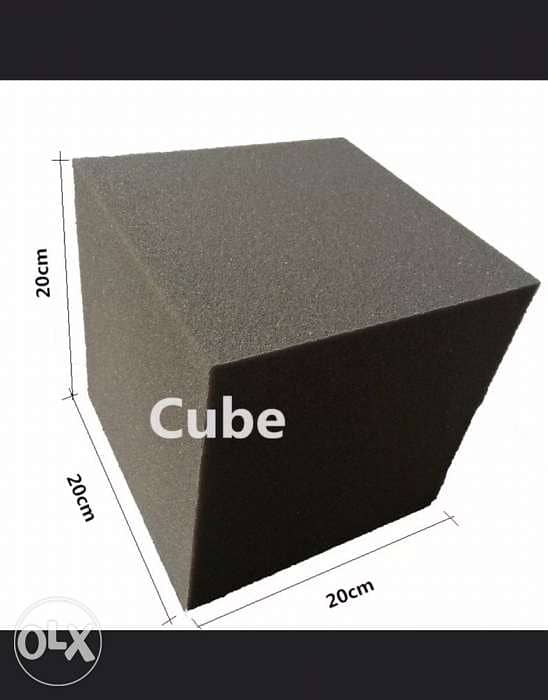 acoustic cube foam charcoal bass trap 0