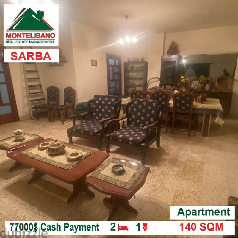 77,000$ Cash Payment!!! Apartment for sale in Sarba!! 1