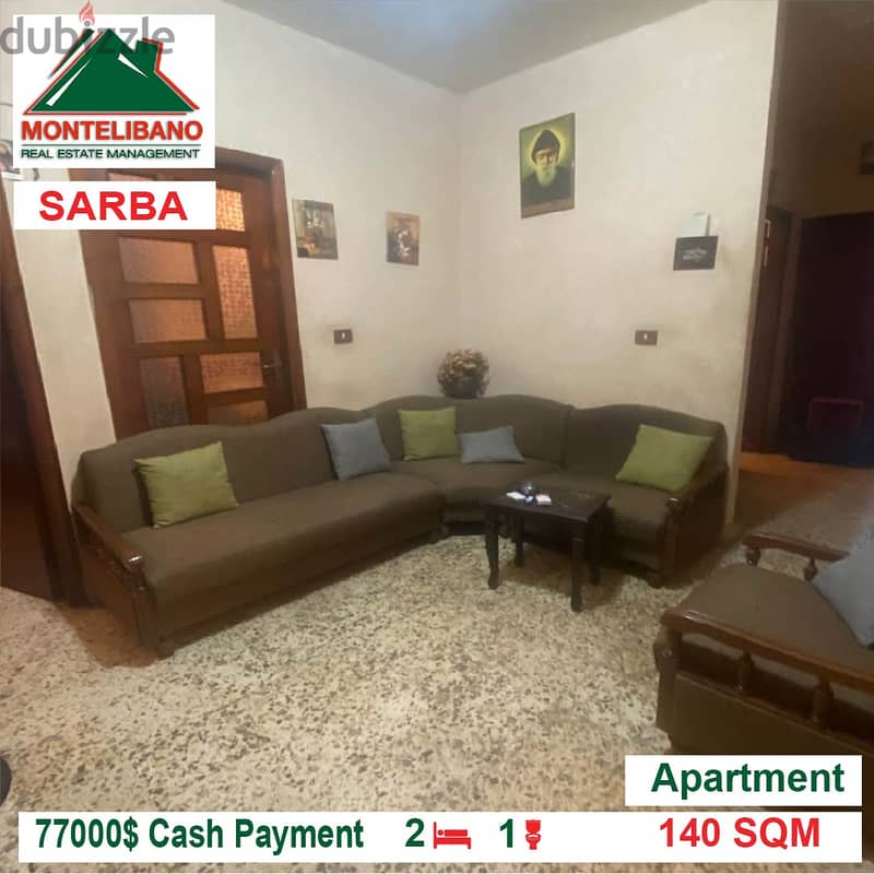77,000$ Cash Payment!!! Apartment for sale in Sarba!! 2