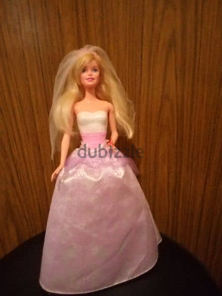 WEDDING DAY Barbie Mattel as new doll 1999 in bridel skirt +shoes=18$ 5