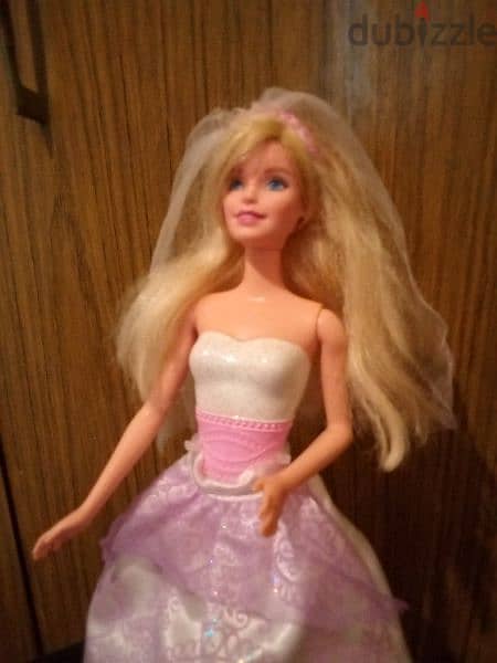 WEDDING DAY Barbie Mattel as new doll 1999 in bridel skirt +shoes=18$ 1