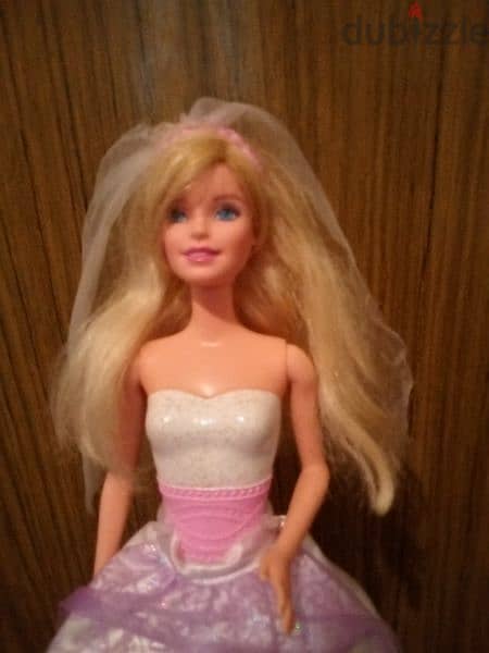 WEDDING DAY Barbie Mattel as new doll 1999 in bridel skirt +shoes=20$ 3