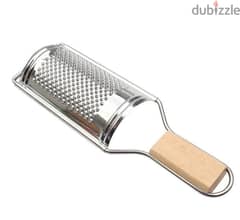 Ginger & Garlic Grater, Stainless Steel, Wooden Handle