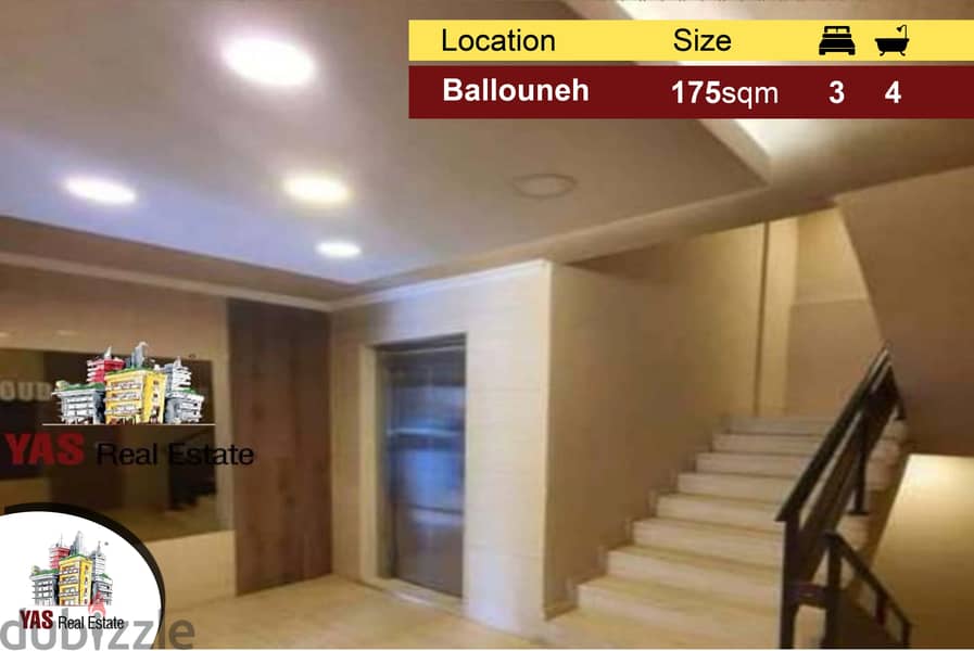 Ballouneh 175m2 | New Flat | lHigh-End | Open View | 0