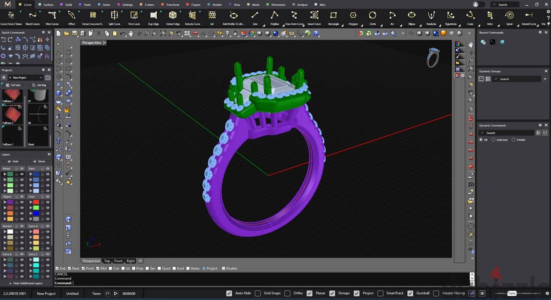 Jewelry Design 3D Modeling Online Live Lesson Courses . 2