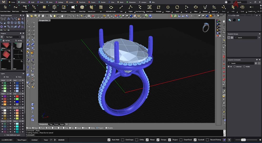 Jewelry Design 3D Modeling Online Live Lesson Courses . 3