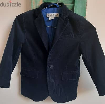 jacket daim bleu marine 3-4 years boy new condition calling 03872336