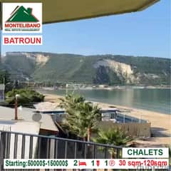 Starting:50000$-150000$ Cash Payment!! Chalets for sale in Batroun!!