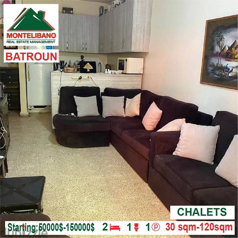 Starting:50000$-150000$ Cash Payment!! Chalets for sale in Batroun!! 2