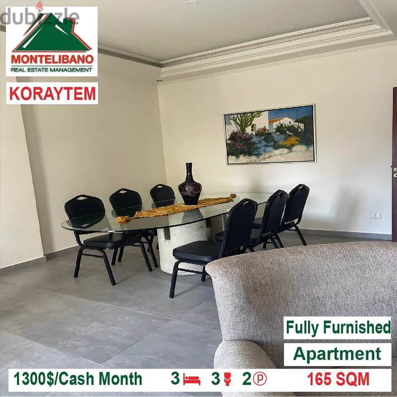 1300$/Cash Month!! Apartment for rent in Koraytem!! 1