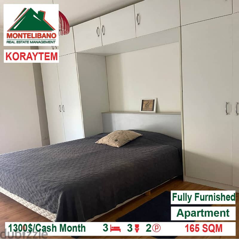 1300$/Cash Month!! Apartment for rent in Koraytem!! 3